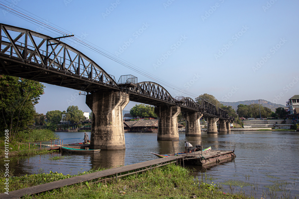 Bridge over the River Kwai.  Kanchanaburi. Thailand