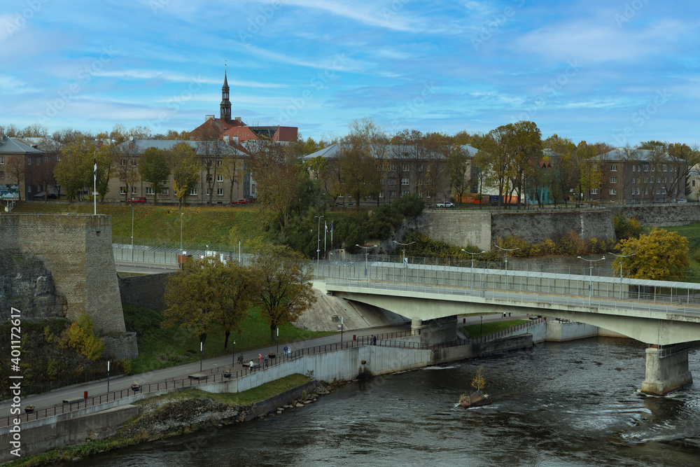 view of the city of Narva, Estonia