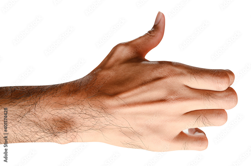 isolated of male caucasian hand holding something like a bottle or can. isolated of male caucasian hand holding something like a bottle or can.