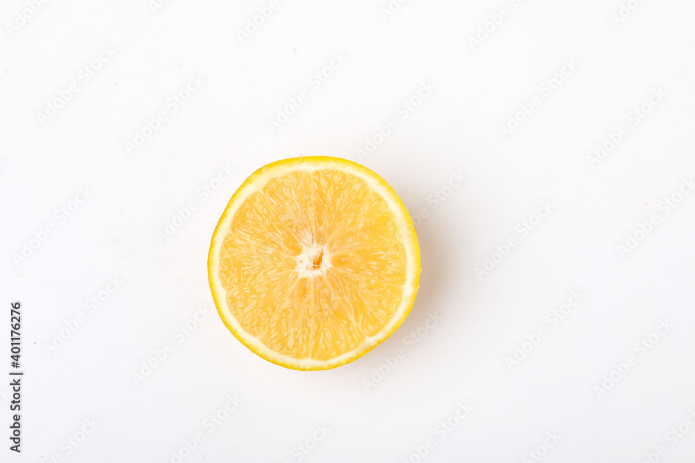 Fresh Half cut Orange or sweet lemon mosambi fruit on white background Fresh Half cut Orange or sweet lemon mosambi fruit on white background