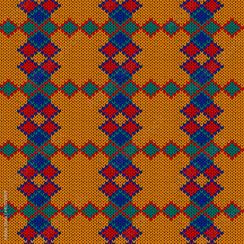 Ornate seamless knitted pattern