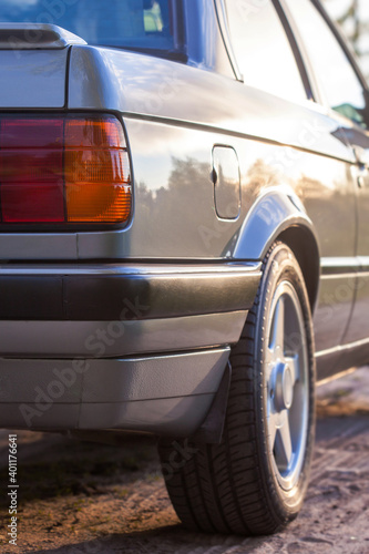 The back of an old German rare car from the 80s