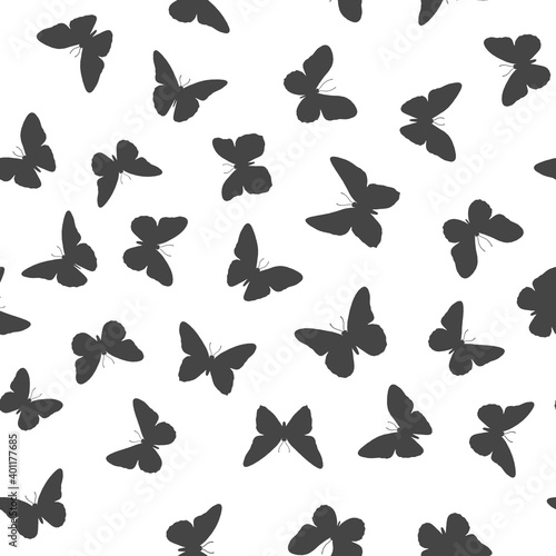butterflies on white background