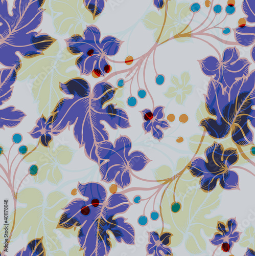 Beautiful seamless floral pattern background. 