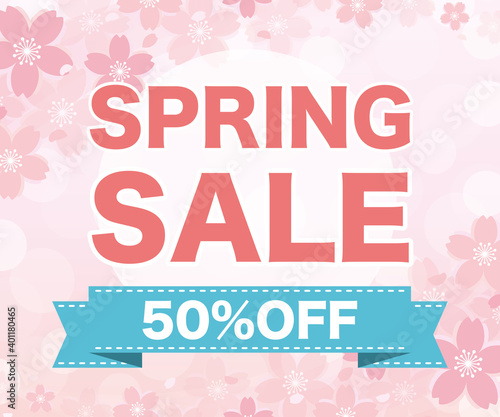 スプリングセール広告 バナー レクタングル（サイズ比率 300×250px） Spring Sale Banner