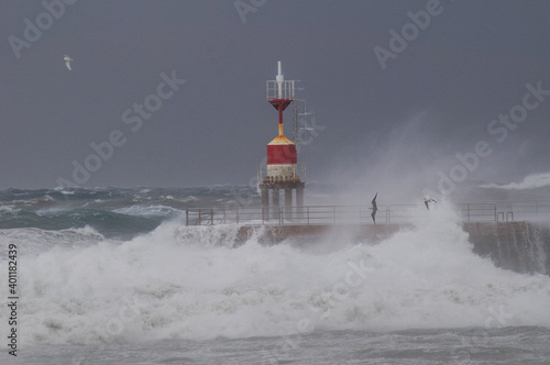 storm storm surges in the Tyrrhenian Sea