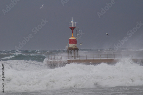 storm storm surges in the Tyrrhenian Sea