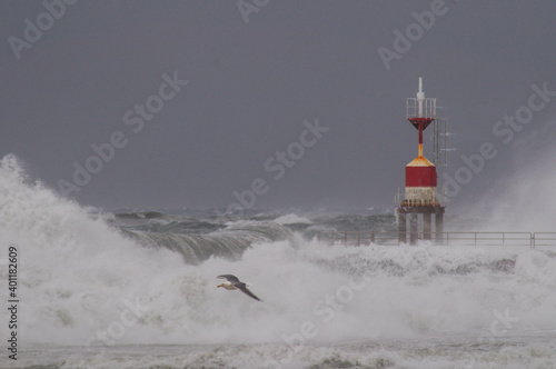 storm storm surges in the Tyrrhenian Sea