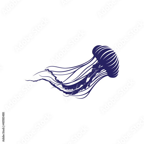 Jellyfish design vector illustration, Creative Jellyfish logo design concepts template, icon symbol