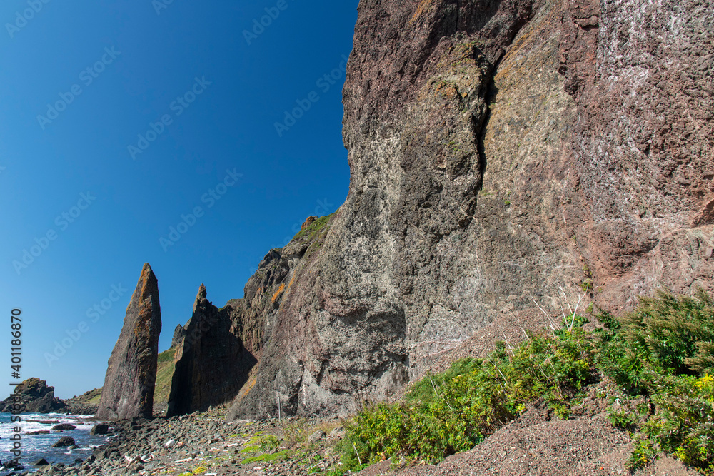 北海道　礼文島の地蔵岩