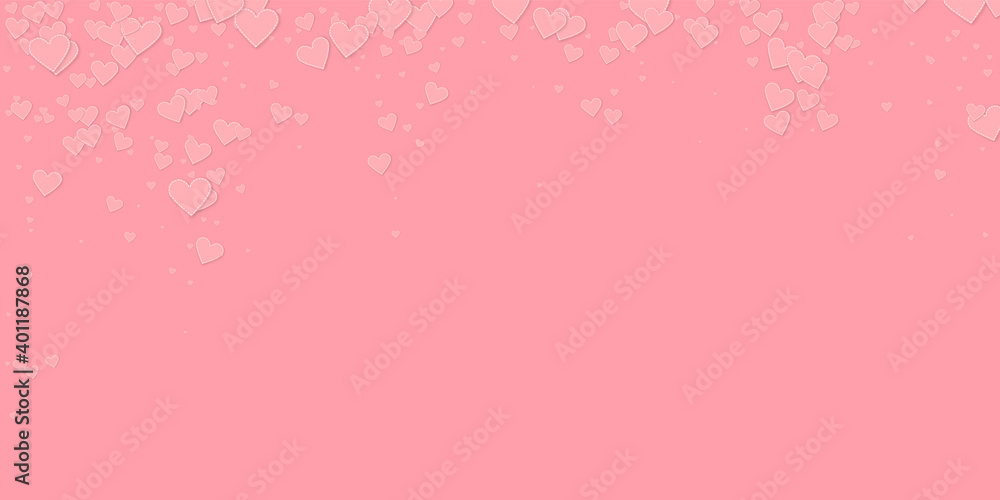 Pink heart love confettis. Valentine's day falling Pink heart love confettis. Valentine's day falling