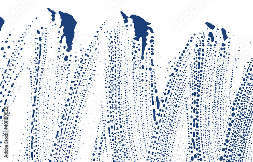 Grunge texture. Distress indigo rough trace. Elega