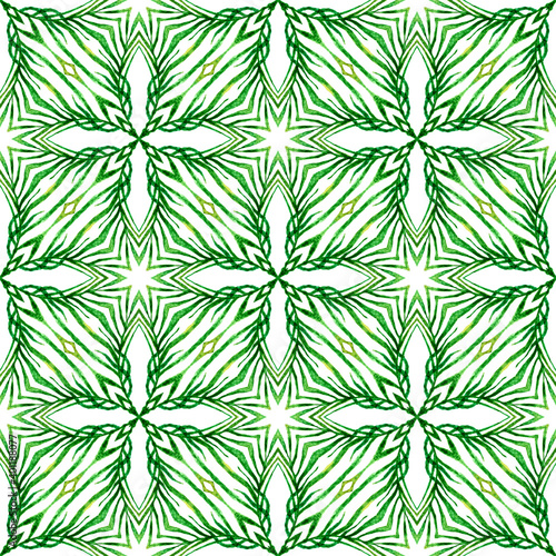 Wallpaper Mural Exotic  seamless pattern. Green resplendent boho Torontodigital.ca