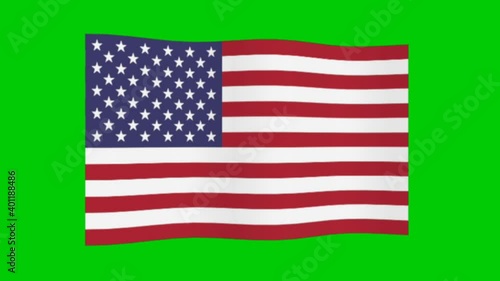 Wallpaper Mural United States flag wave movement Torontodigital.ca