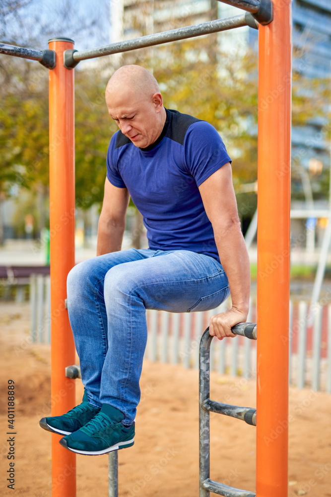 Fototapeta premium Portrait of a man on a street spot