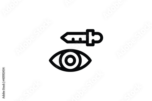 Pharmacy Outline Icon - Eyedropper