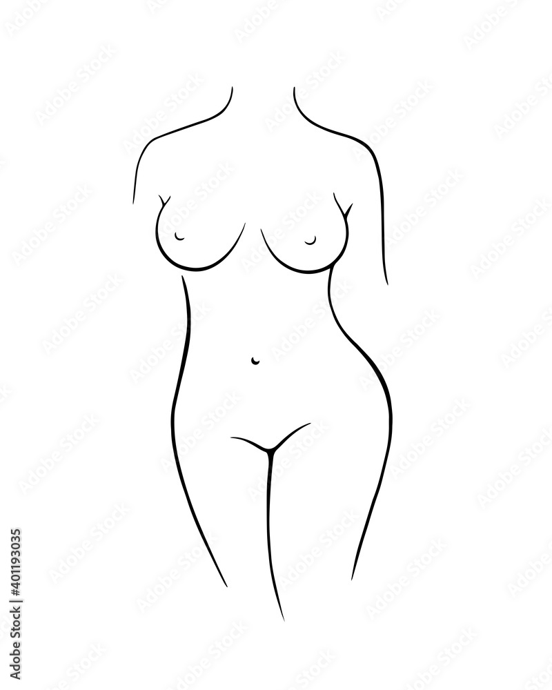 nude female figure line drawing nude female figure line drawing