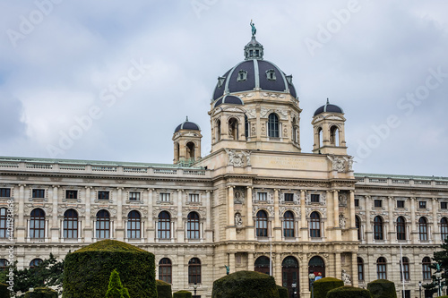 Architectural details of famous Museum of Natural History (Naturhistorisches Museum, 1889) in Vienna, Austria. Museum earliest collections of artifacts begun over 250 years ago.