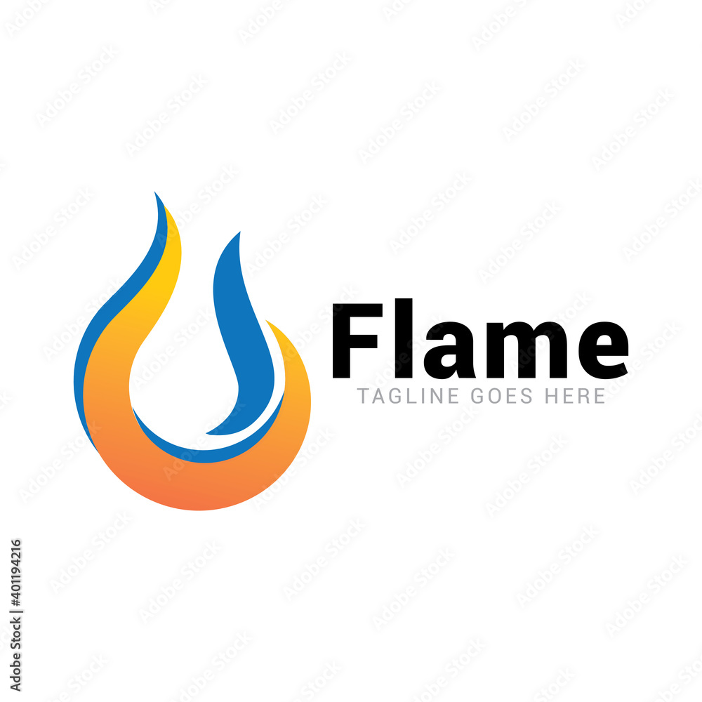 Flame cool heater fire water oil logo icon vector template. Flame cool heater fire water oil logo icon vector template.