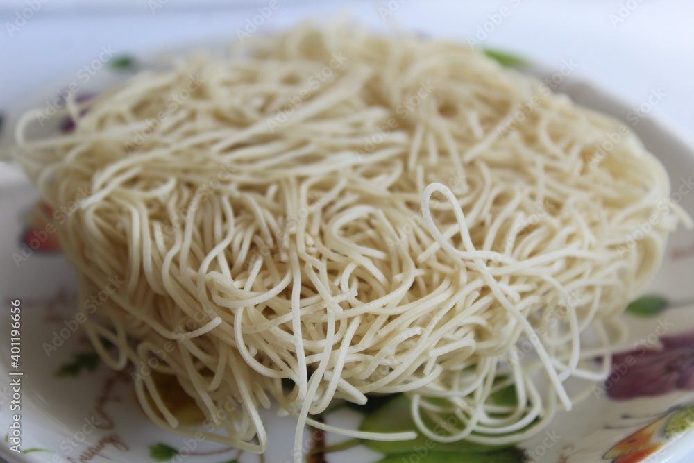 noodles on a plate