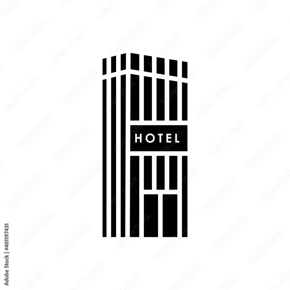 hotel icon solid style vector eps 10 hotel icon solid style vector eps 10
