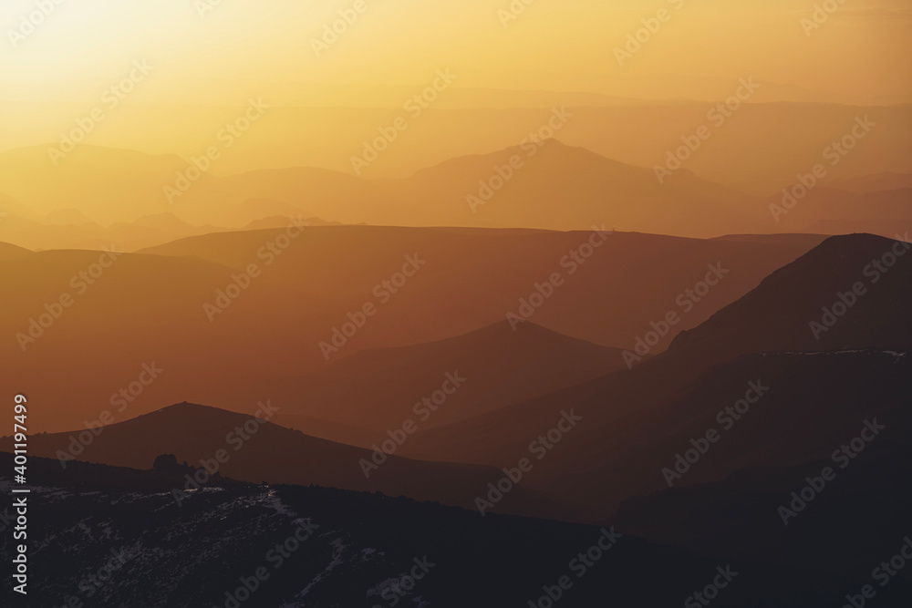 Hiking Jebel Sirwa at sunrise, the highest peak of Antiatlas mountain range, 3304 m Hiking Jebel Sirwa at sunrise, the highest peak of Antiatlas mountain range, 3304 m