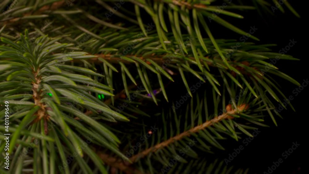 Christmas Tree Decorated With Lights Balls. Christmas Tree Decorated With Lights Balls.