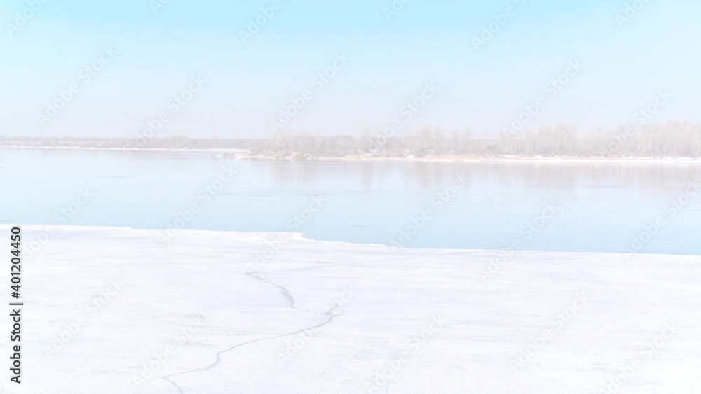 Volga river. Early spring. Doodle video or Whiteboard Animation Volga river. Early spring. Doodle video or Whiteboard Animation