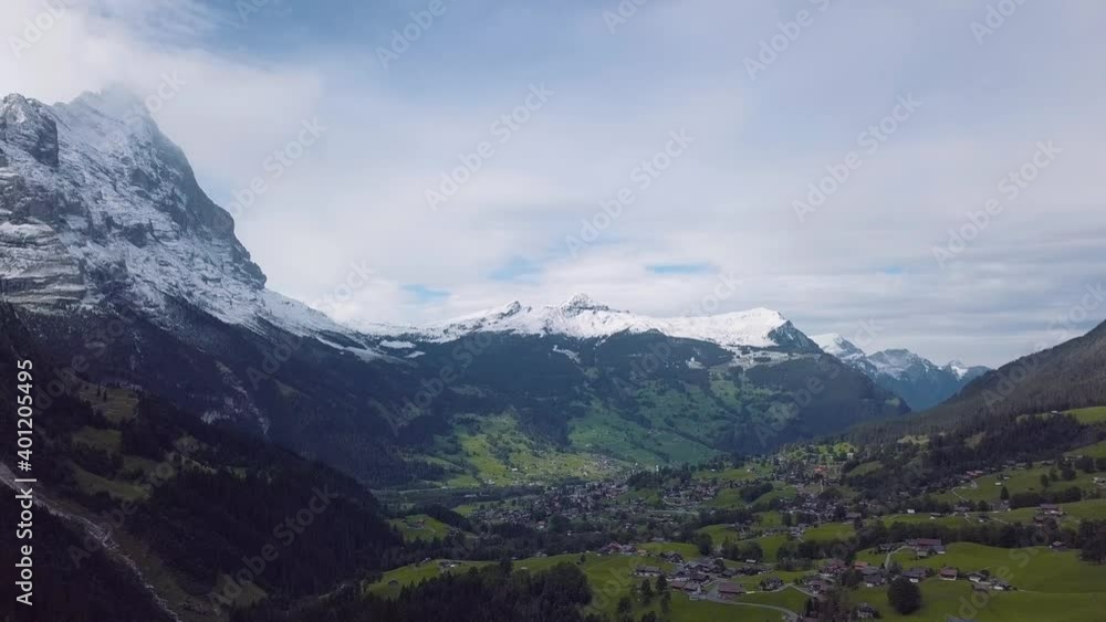Snowy mountains of the village Grindelwald in Switzerland Snowy mountains of the village Grindelwald in Switzerland