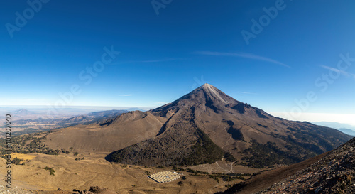 A beautiful shot of the Pico de Orizaba volcano in Mexico. Relief highest mountain