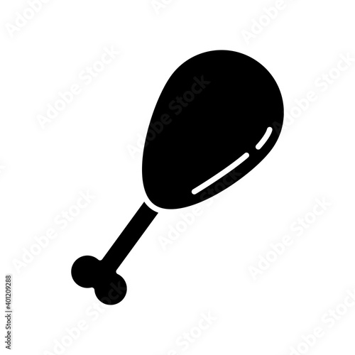 delicious chicken thighs food silhouette style icon