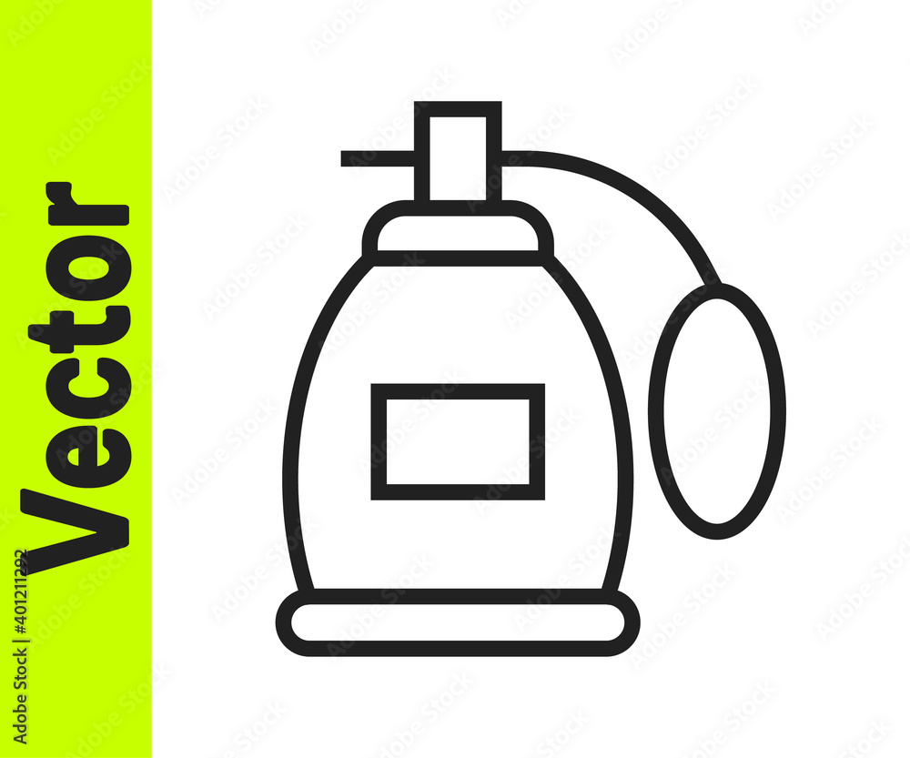Black line Perfume icon isolated on white background. Vector. Black line Perfume icon isolated on white background. Vector.
