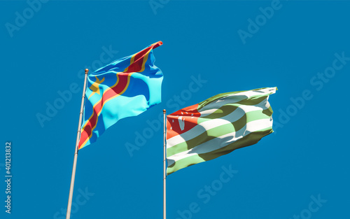 Flags of DR Congo and Abkhazia.