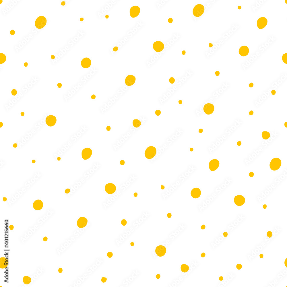 Yellow polka pattern, yellow dots, circles, Holiday winter design. Luxury golden wallpaper. Yellow polka pattern, yellow dots, circles, Holiday winter design. Luxury golden wallpaper.