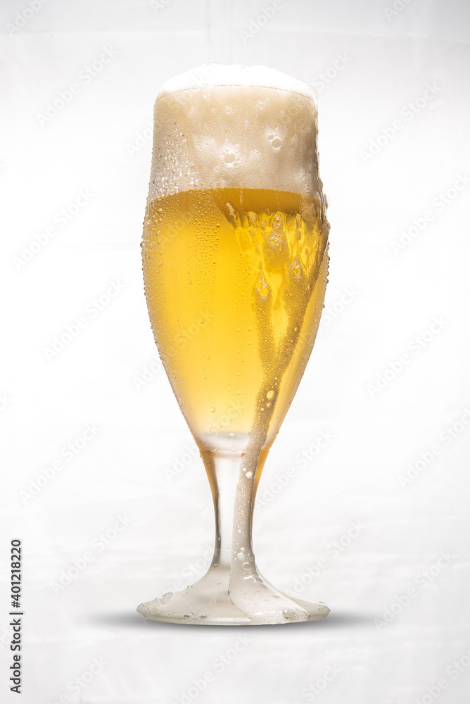 Beer, glass of cold beer with white background, selective focus. Beer, glass of cold beer with white background, selective focus.