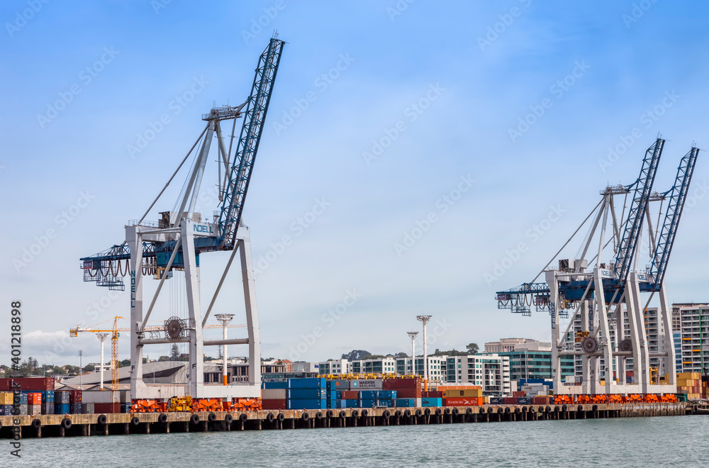 Fototapeta premium Commercial dock in Auckland, North Island, New Zealand