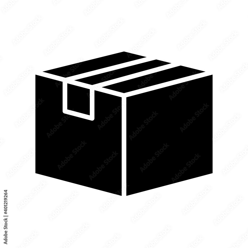 box carton packing postal service silhouette style box carton packing postal service silhouette style