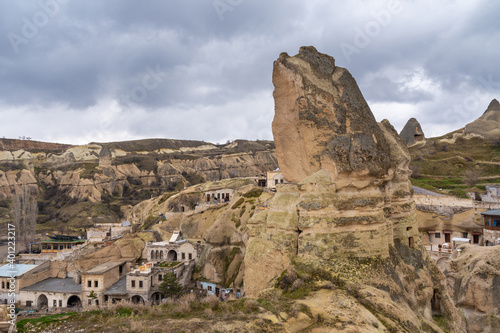 View of Goreme town in Cappadocia, Central Anatolia,Turkey