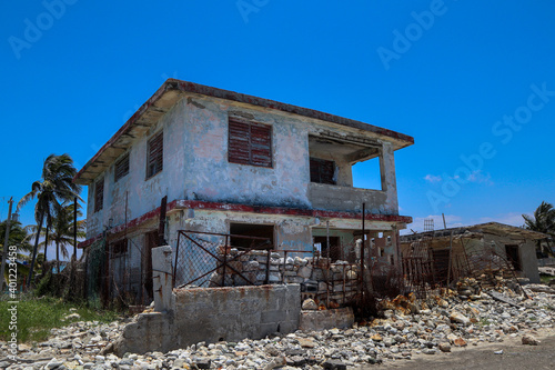 Abandoned house on the beach