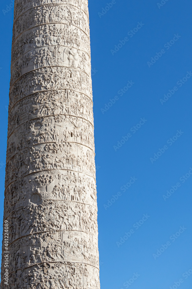 The Column of Trajan is a commemorative monument erected in Rome by order of the Emperor Trajan. It was built in 113 AD.