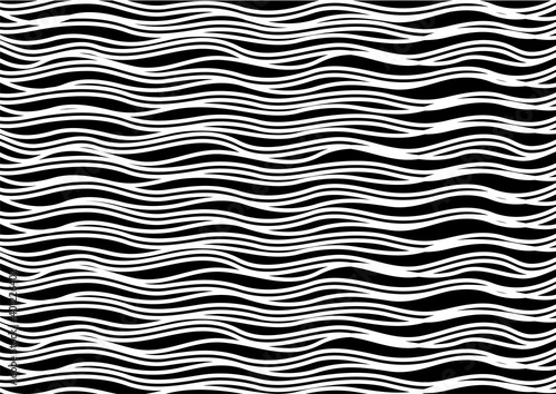 Line pattern with hand drawn lines. wavy striped, Abstract background, vector illustration