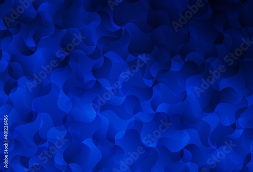 Dark BLUE vector background with wry lines.