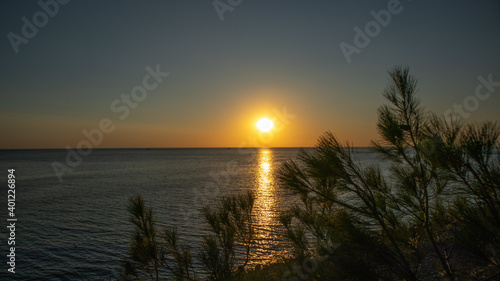 beautiful sunset on the black sea