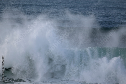 SeaBreaking wave spray and splash