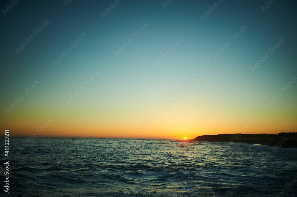 golden hour of a gorgeous winter sunset in a beach of Málaga in Andalucía golden hour of a gorgeous winter sunset in a beach of Málaga in Andalucía