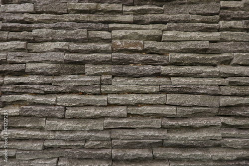 テクスチャー 灰色の石積みの壁 texture of old stone wall