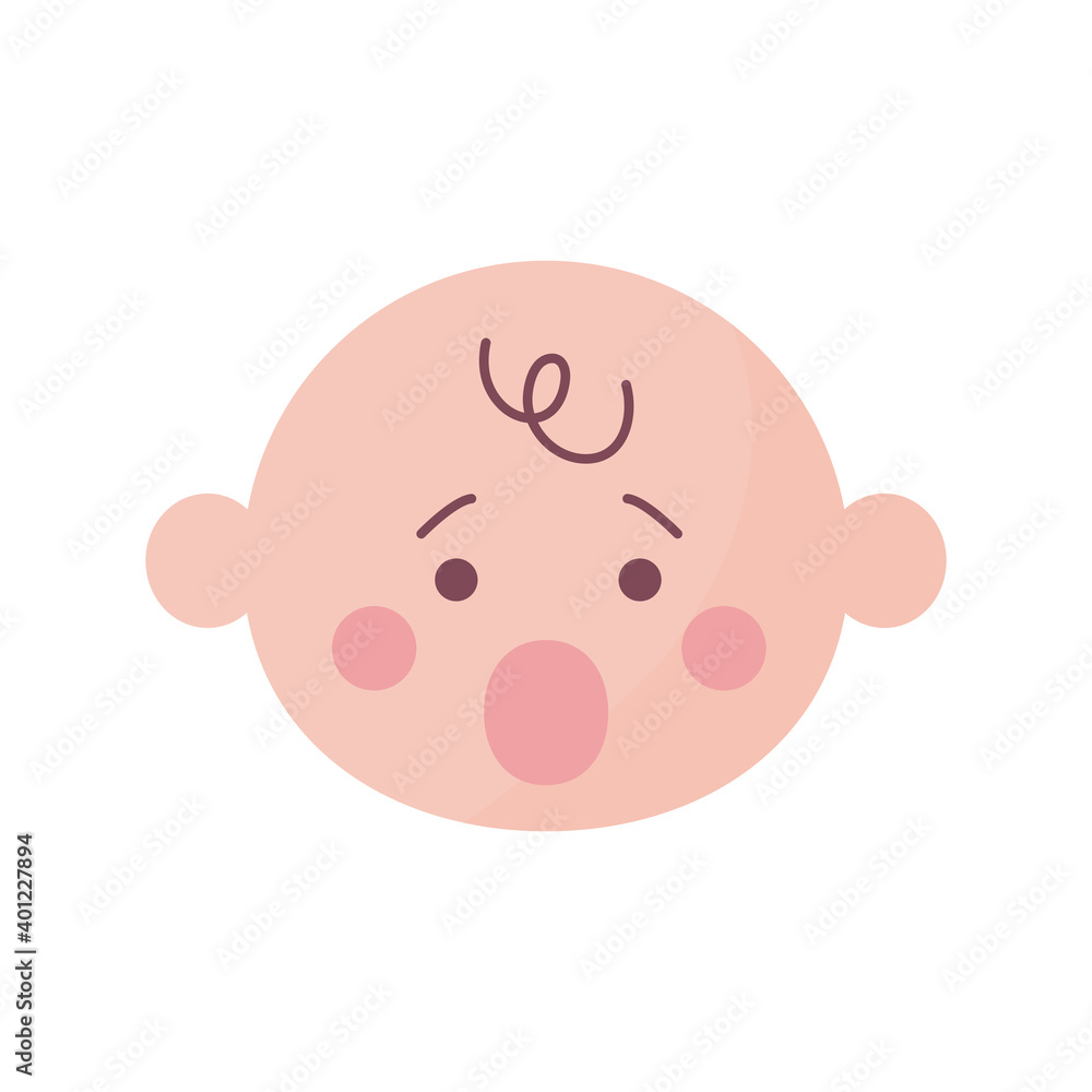 cute baby head flat style icon cute baby head flat style icon