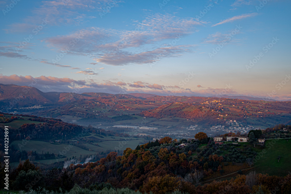 Panorama sulle colline marchigiane da Cupramontana