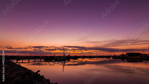 Sunset in the harbor