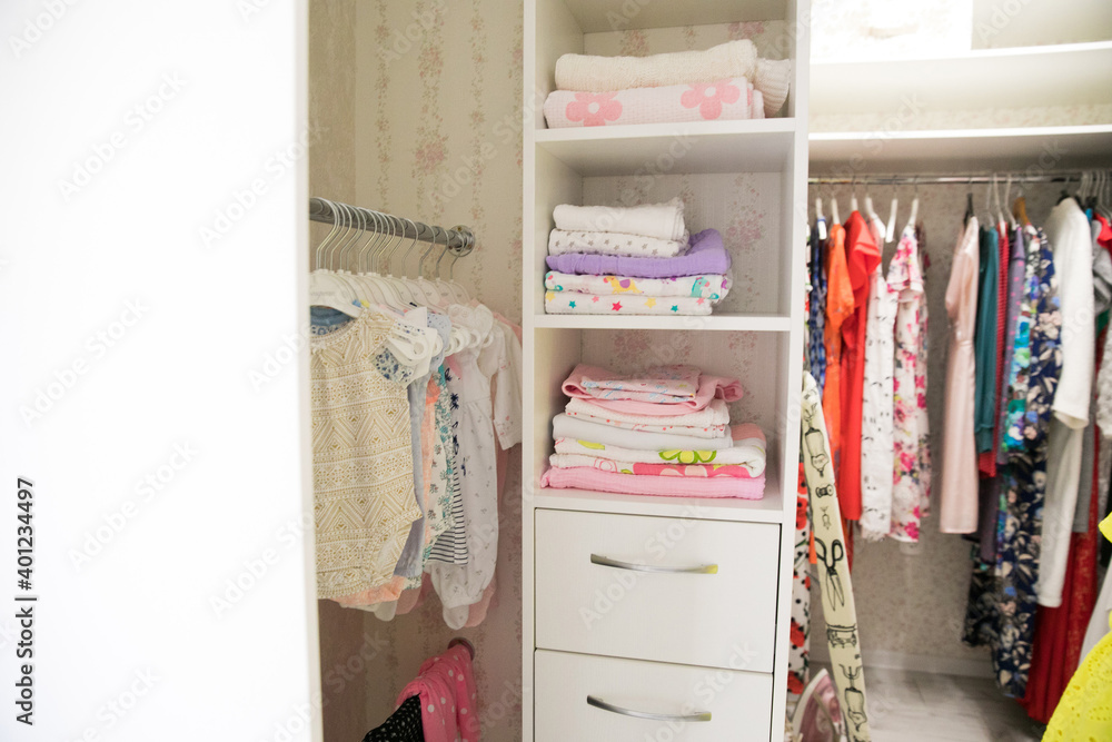 children's dressing room. organization of clothing storage children's dressing room. organization of clothing storage